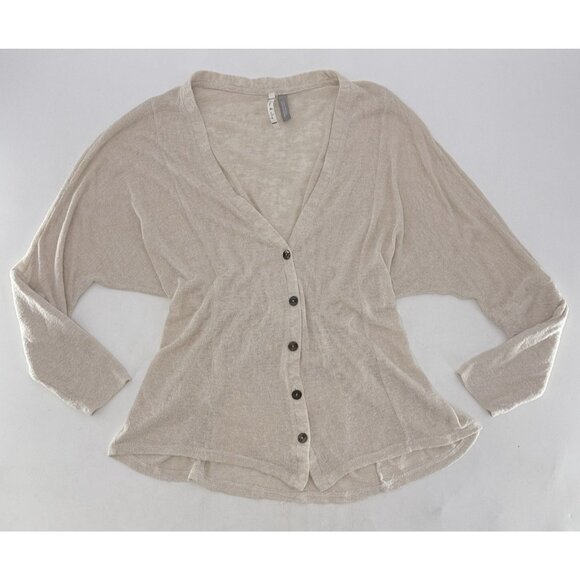 Willow & Clay‎ Pea In The Pod Cream Tie Back Button Maternity Sweater Size M USA - Picture 3 of 8